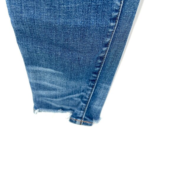 Madewell 10" High-Rise Skinny Jeans Chewed-Hem Edition exposed button fly 29 - Picture 5 of 16